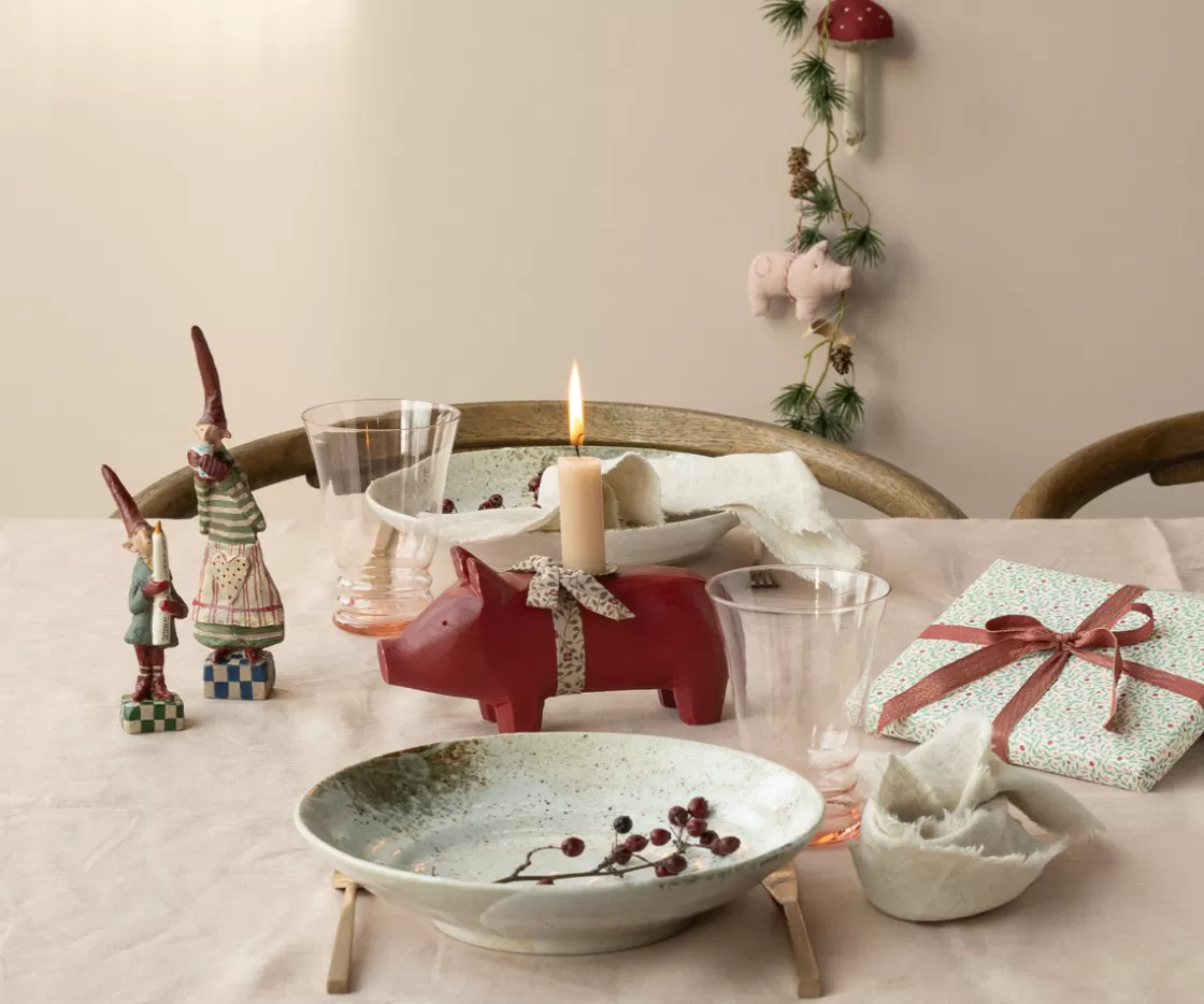 Maileg Lysestage, Gris, Mellem - Rød Outlet
