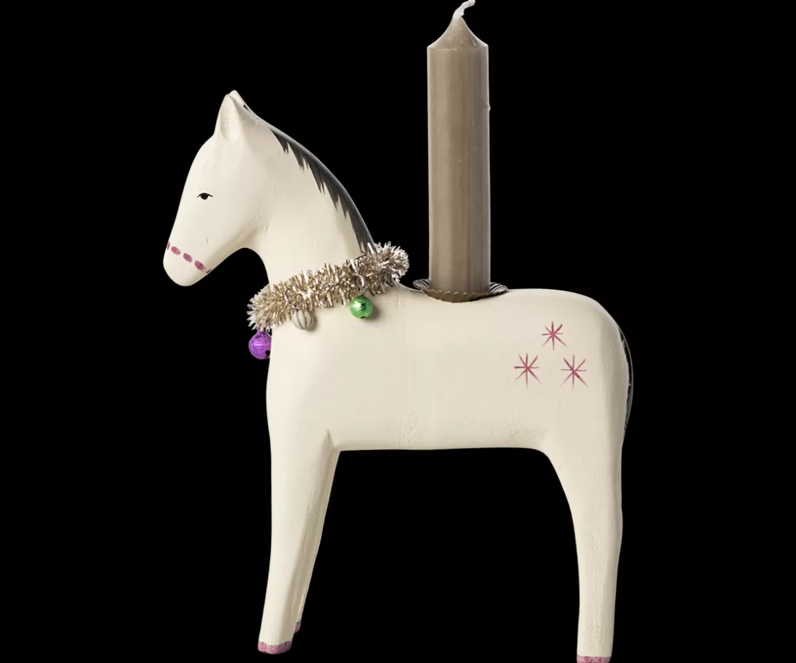 Maileg Lysestage, Hest, Træ, Stor Outlet